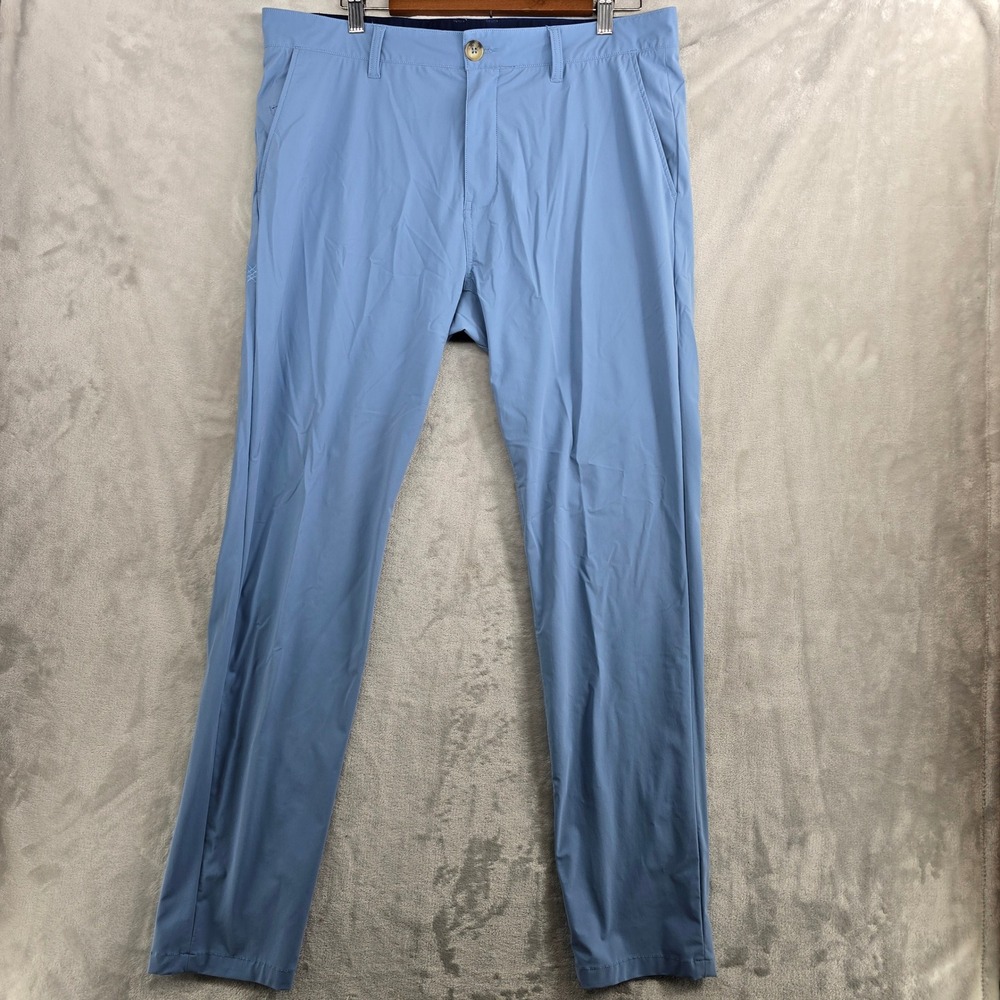 Rhone Commuter Pants Mens 35x32 Blue Performance Stretch‎ Golf Casual Chinos